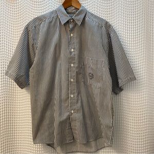 Y2K Bugle Boy Oversized Fit Thin Striped Vertical Pattern Shirt